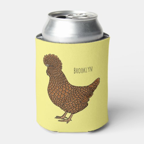 Chamois polish chicken cartoon illustration can cooler