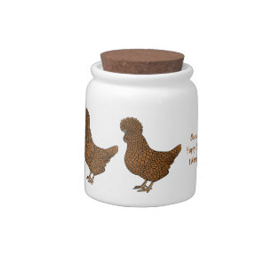 Chamois polish chicken cartoon illustration  candy jar
