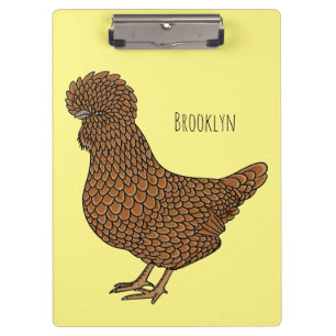 Chamois polish chicken cartoon illustration  clipboard