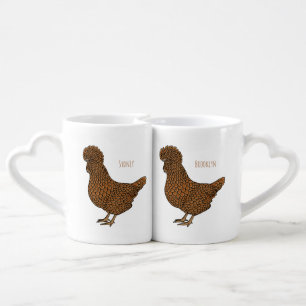 Chamois polish chicken cartoon illustration   coffee mug set