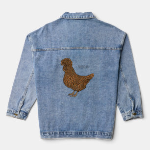 Chamois polish chicken cartoon illustration denim jacket