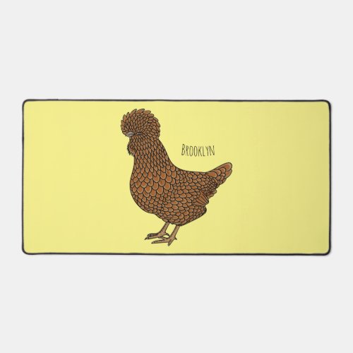 Chamois polish chicken cartoon illustration  desk mat