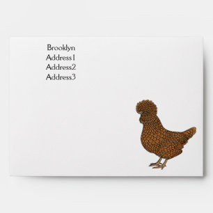 Chamois polish chicken cartoon illustration  envelope