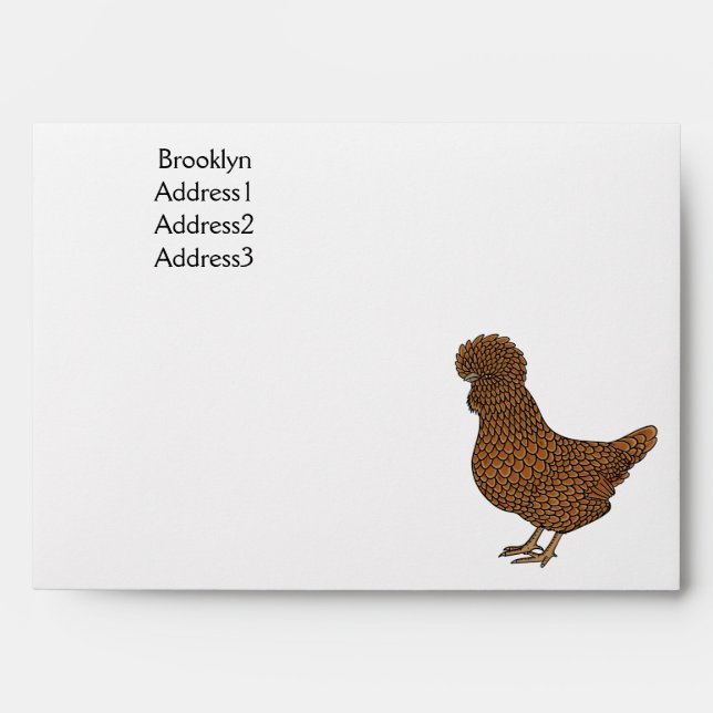 Chamois polish chicken cartoon illustration  envelope (Front)