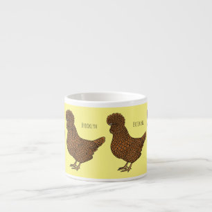 Chamois polish chicken cartoon illustration   espresso cup