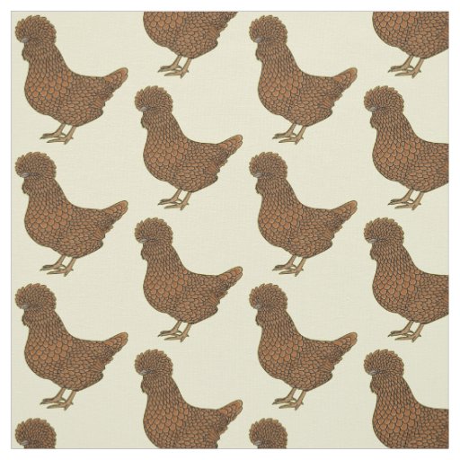 Chamois polish chicken cartoon illustration  fabric