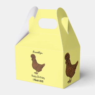 Chamois polish chicken cartoon illustration favor boxes