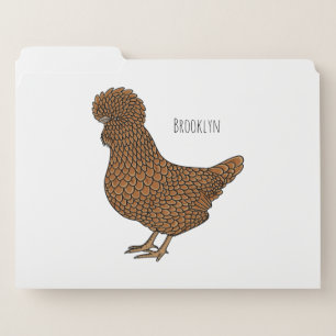 Chamois polish chicken cartoon illustration file folder