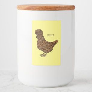 Chamois polish chicken cartoon illustration  food label