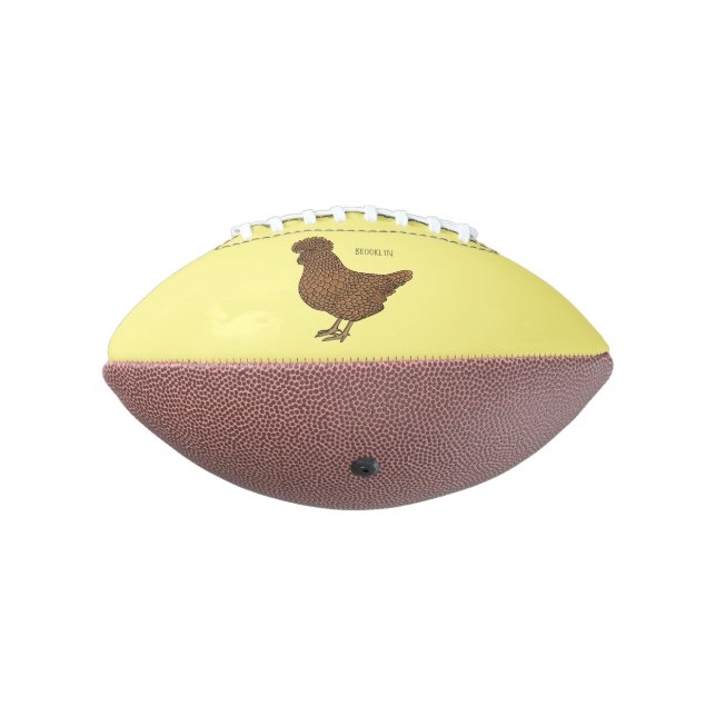 Chamois polish chicken cartoon illustration  football (Rotated 270)