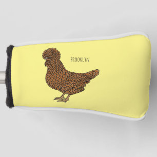 Chamois polish chicken cartoon illustration golf head cover