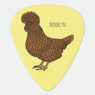 Chamois polish chicken cartoon illustration guitar pick
