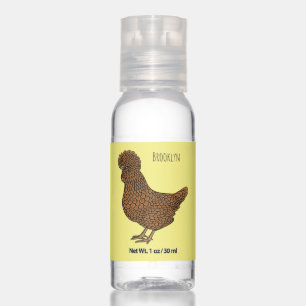 Chamois polish chicken cartoon illustration  hand sanitizer