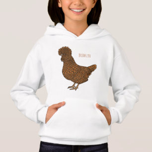 Chamois polish chicken cartoon illustration hoodie
