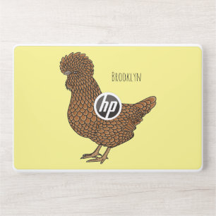 Chamois polish chicken cartoon illustration HP laptop skin