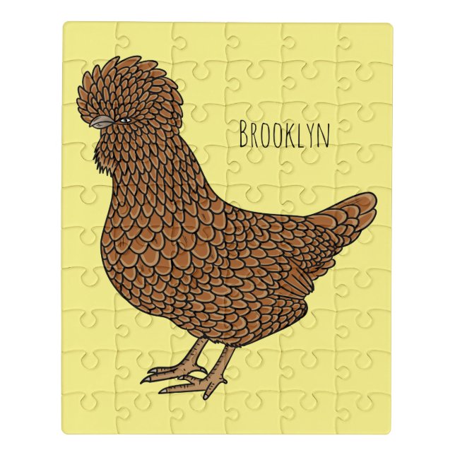 Chamois polish chicken cartoon illustration jigsaw puzzle (Puzzle Vertical)