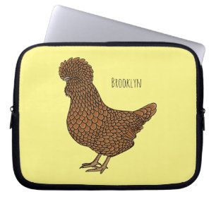 Chamois polish chicken cartoon illustration laptop sleeve