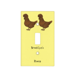 Chamois polish chicken cartoon illustration  light switch cover
