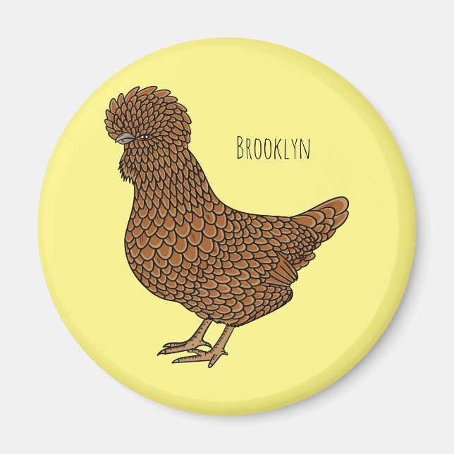 Chamois polish chicken cartoon illustration  magnet (Front)