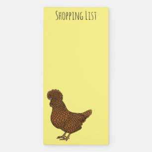 Chamois polish chicken cartoon illustration magnetic notepad