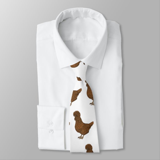 Chamois polish chicken cartoon illustration neck tie (Tied)