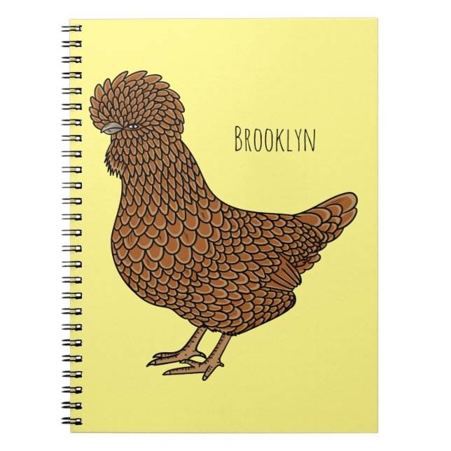 Chamois polish chicken cartoon illustration notebook (Front)