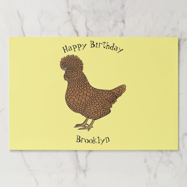 Chamois polish chicken cartoon illustration  paper pad (Front)