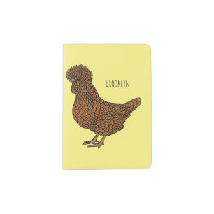 Chamois polish chicken cartoon illustration passport holder