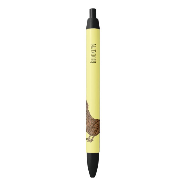 Chamois polish chicken cartoon illustration  pen (Front Vertical)