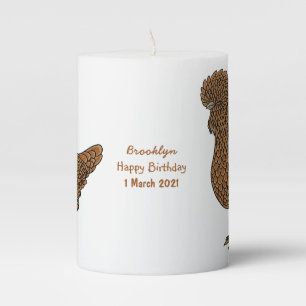 Chamois polish chicken cartoon illustration  pillar candle