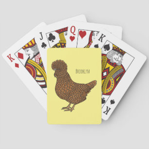 Chamois polish chicken cartoon illustration poker cards