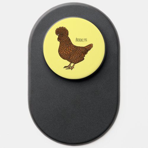 Chamois polish chicken cartoon illustration  PopSocket