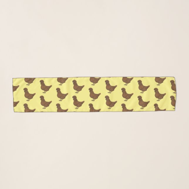 Chamois polish chicken cartoon illustration  scarf (Front (Horizontal))