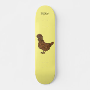 Chamois polish chicken cartoon illustration skateboard