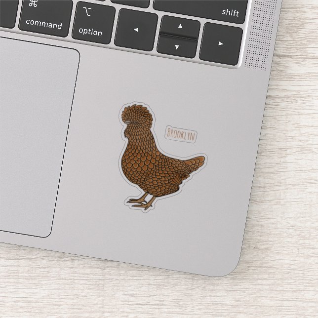 Chamois polish chicken cartoon illustration  sticker (Detail)