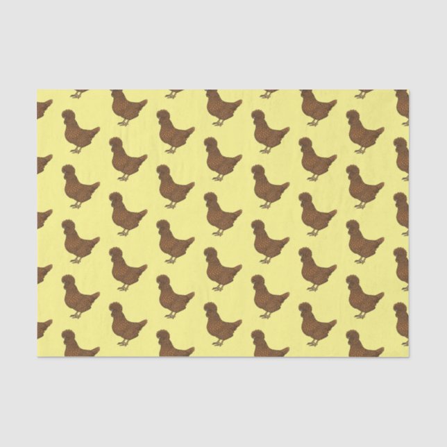 Chamois polish chicken cartoon illustration tissue paper (Front)