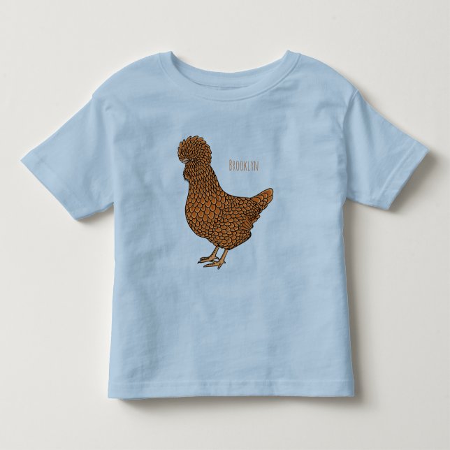 Chamois polish chicken cartoon illustration toddler t-shirt (Front)