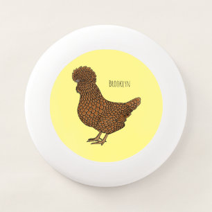 Chamois polish chicken cartoon illustration  Wham-O frisbee