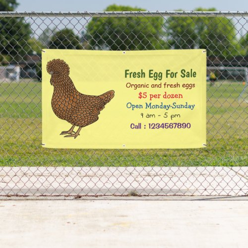 Chamois polish chicken fresh egg sign for sale