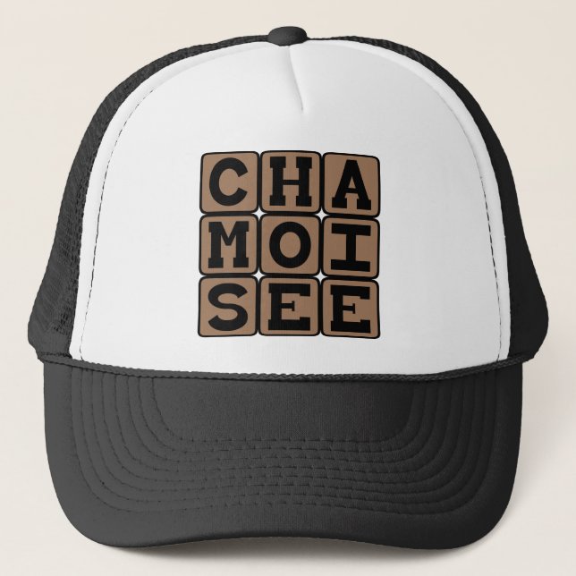 Chamoisee, Color Trucker Hat (Front)
