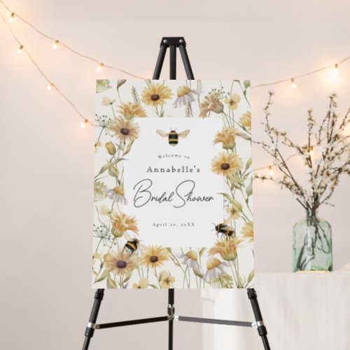 Chamomile  Daisies Bridal Shower Welcome Foam Board