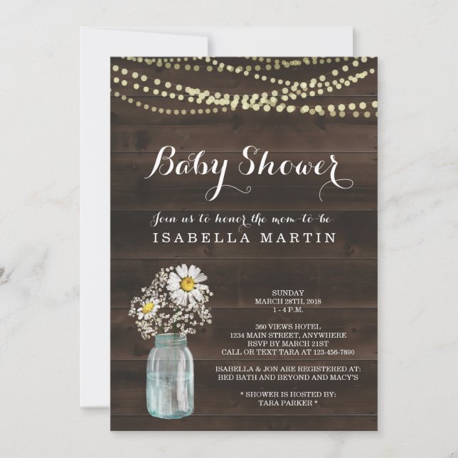 Chamomile Daisy Baby Shower - Gender Neutral Invitation (Front)