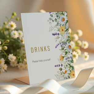Chamomile & Eucalyptus Drinks Sign