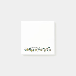 Chamomile Floral Banner Post-It Notes