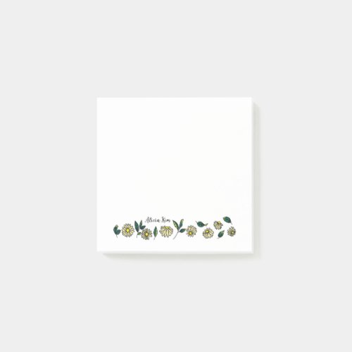 Chamomile Floral Banner Post_It Notes