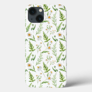 Chamomile Flower Botanical Rustic Pattern iPhone 13 Case