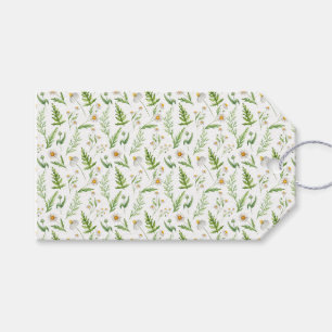 Chamomile Flower Botanical Rustic Pattern Gift Tags