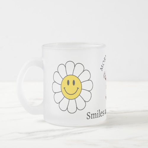 Chamomile Flower Funny Cute Trendy Morning Coffee Frosted Glass Coffee Mug