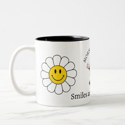 Chamomile Flower Funny Cute Trendy Morning Coffee Two_Tone Coffee Mug