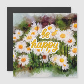 Chamomile Flower Mug, Birthday Gift  Be Happy (Front/Back)